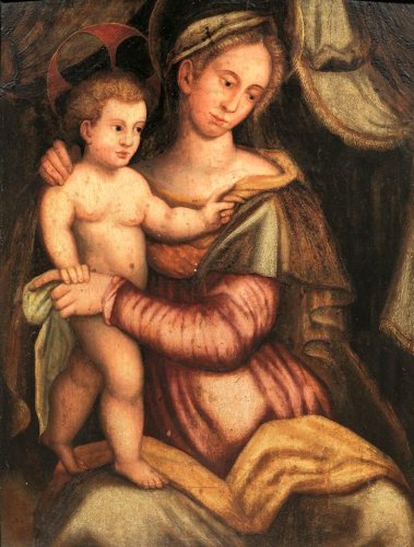 École toscane (Florence) début du XVIe siècle - Vierge à l'enfant